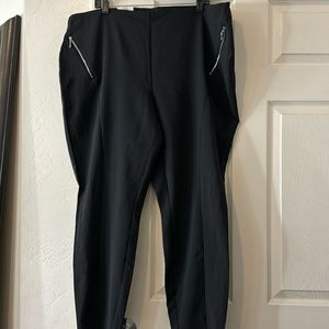 Brand new black dress pant with zipper detail.